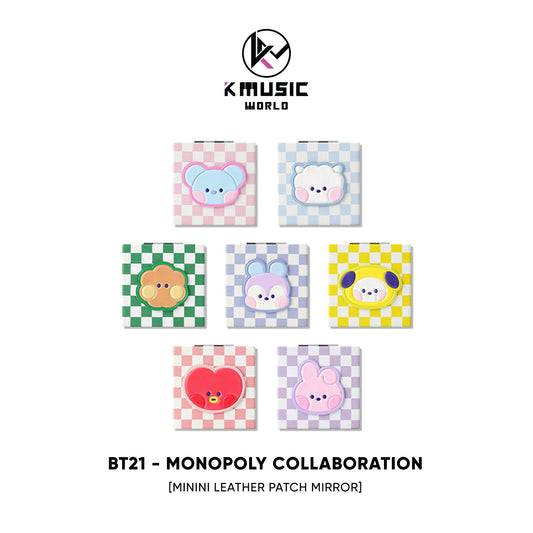 BT21 - Monopoly Collaboration [Minini Leather Patch Mirror]