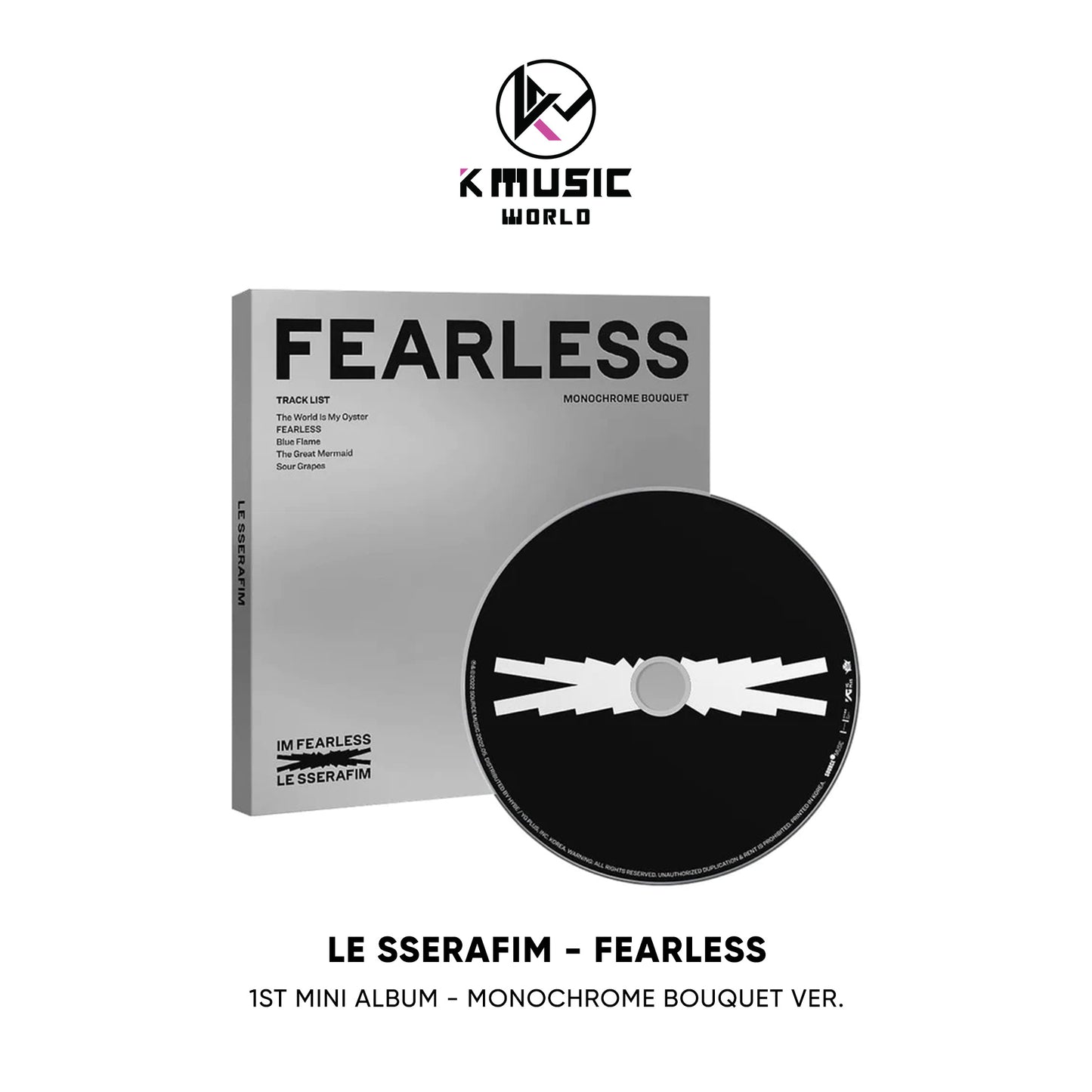 LE SSERAFIM - FEARLESS [1st Mini Album - Monochrome Bouquet Ver.]